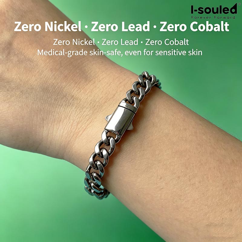 Ceramic Link Bracelet - سوار سلسلة كوبان من التيتانيوم بسمك