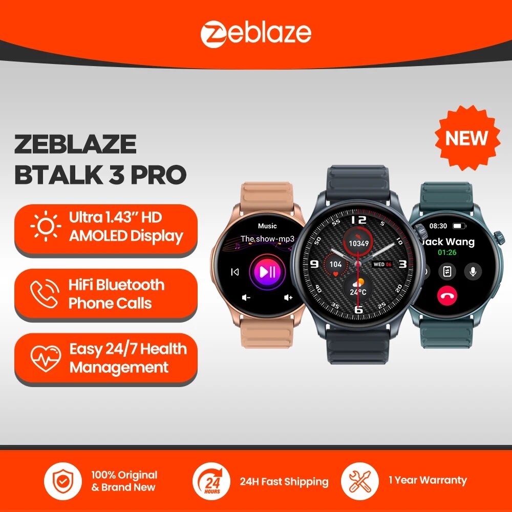 Smartwatch Face - جديد Zeblaze Btalk 3 PRO 1.43