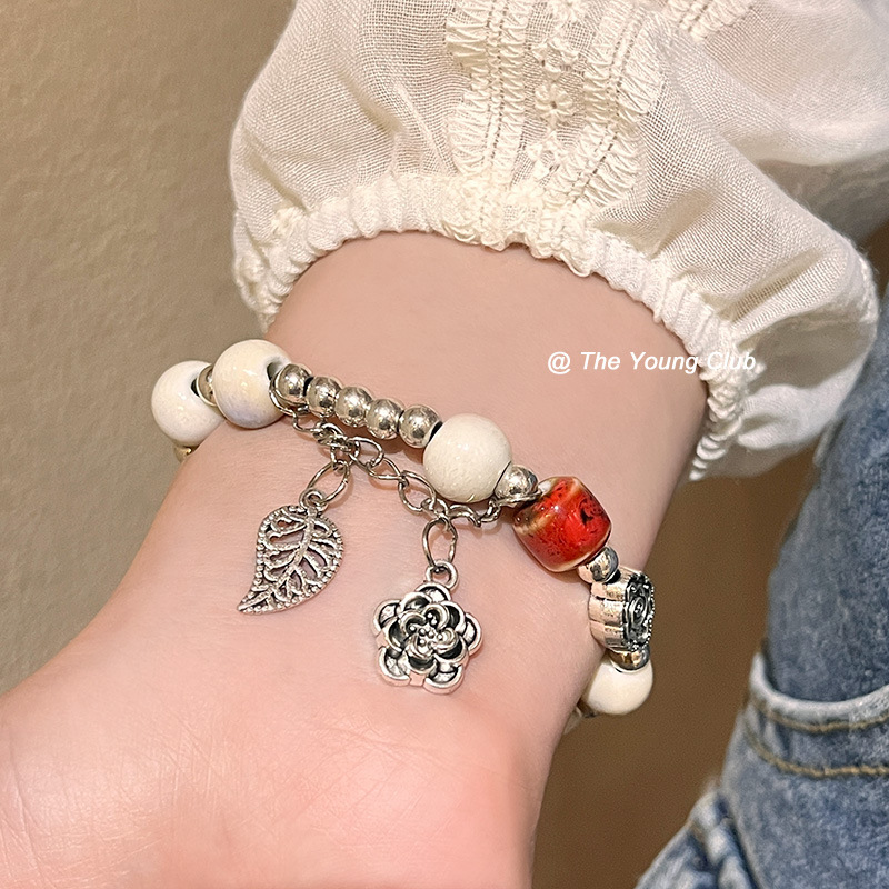 Ceramic Link Bracelet - سوار خزفي بخرز على الطراز الصيني