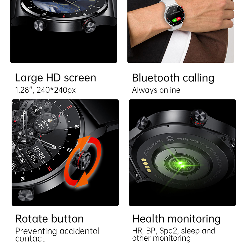 ساعة ذكية للرجال مع خاصية الات - مراجعة Smartwatch Face وسعره