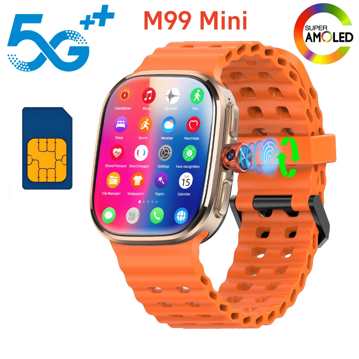 ساعة ذكية M99 ميني 5G بنظام أن - مراجعة Smartwatch Face وسعره