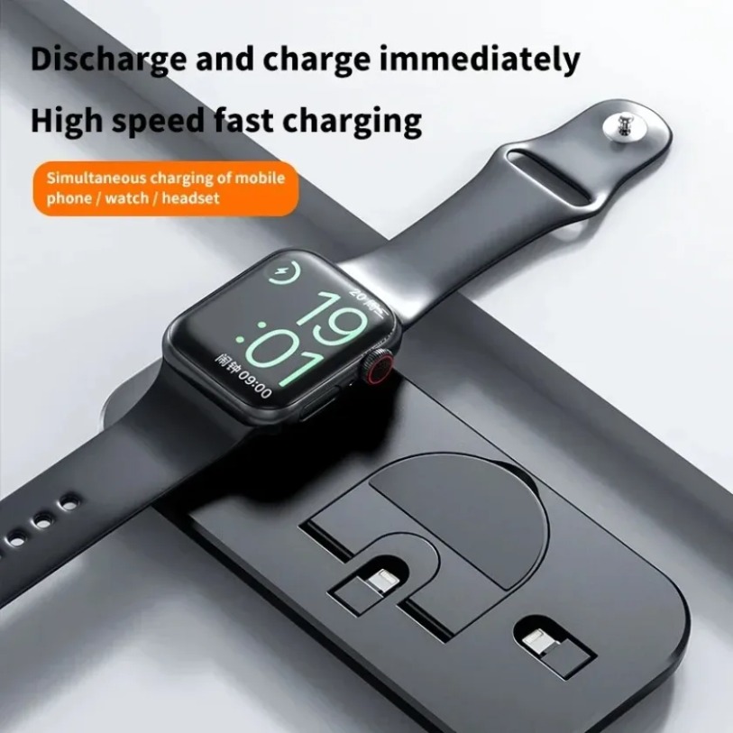 شاحن لاسلكي 3 في 1 مع قاعدة شح - مراجعة Smartwatch X12 وسعره