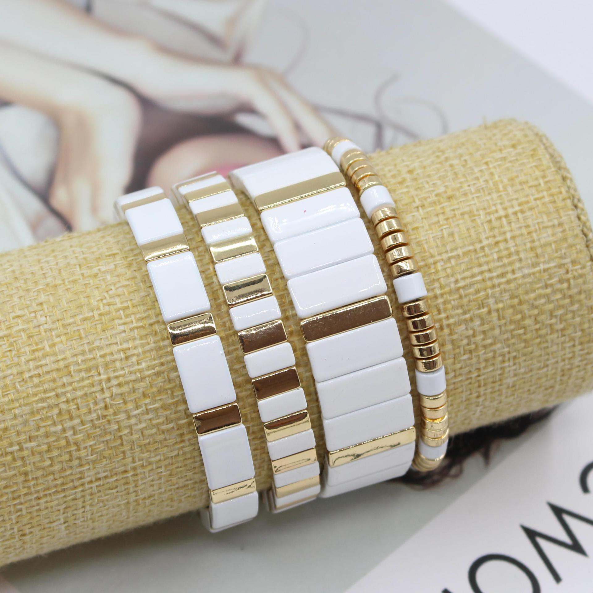البوهيمي المينا الأبيض الرياح  - مراجعة Ceramic Link Bracelet وسعره