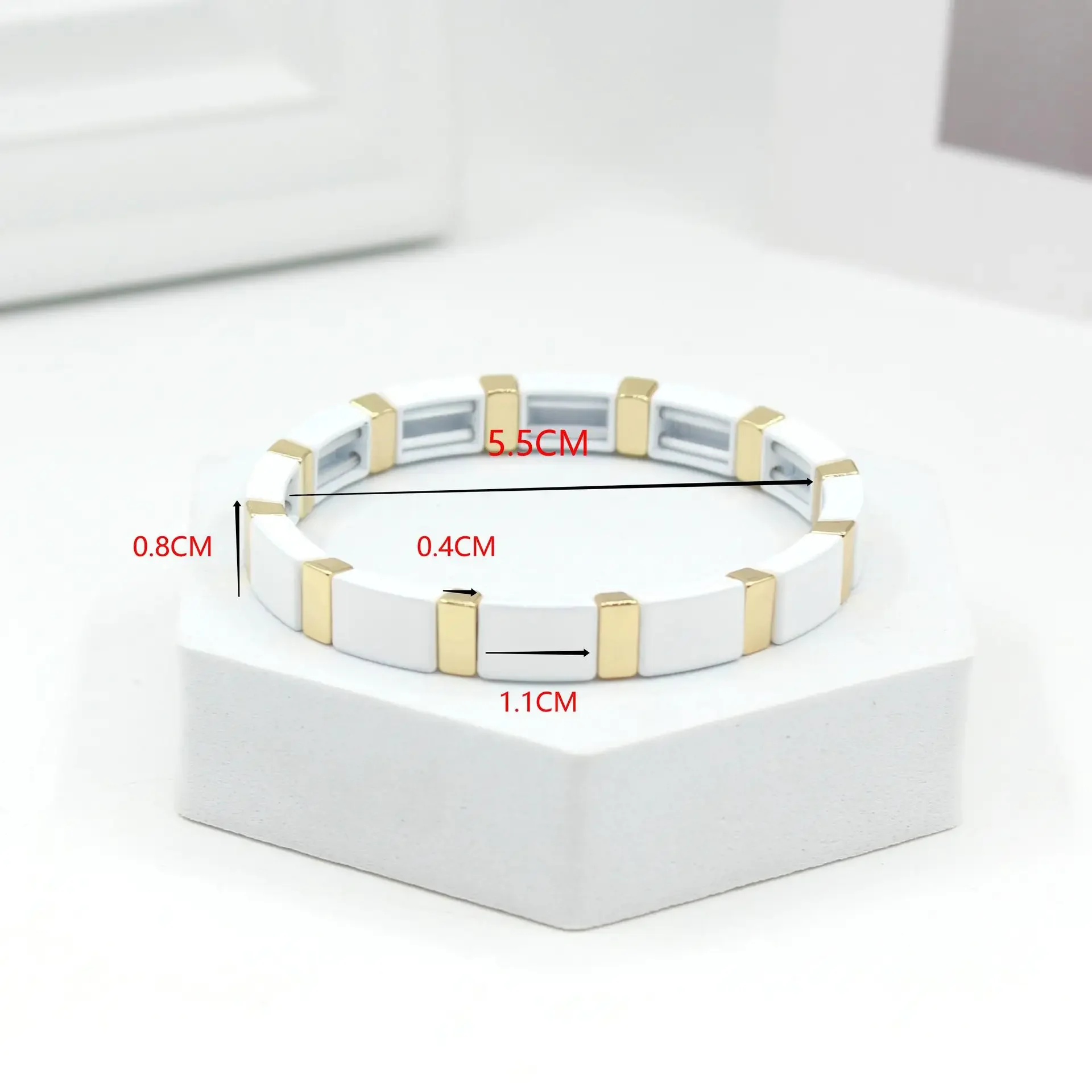 البوهيمي المينا الأبيض الرياح  - مراجعة Ceramic Link Bracelet وسعره