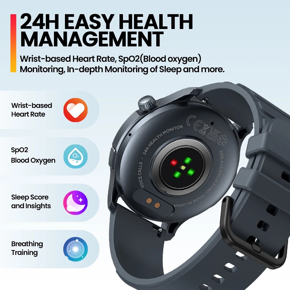 جديد Zeblaze Btalk 3 PRO 1.43  - مراجعة Smartwatch Face وسعره