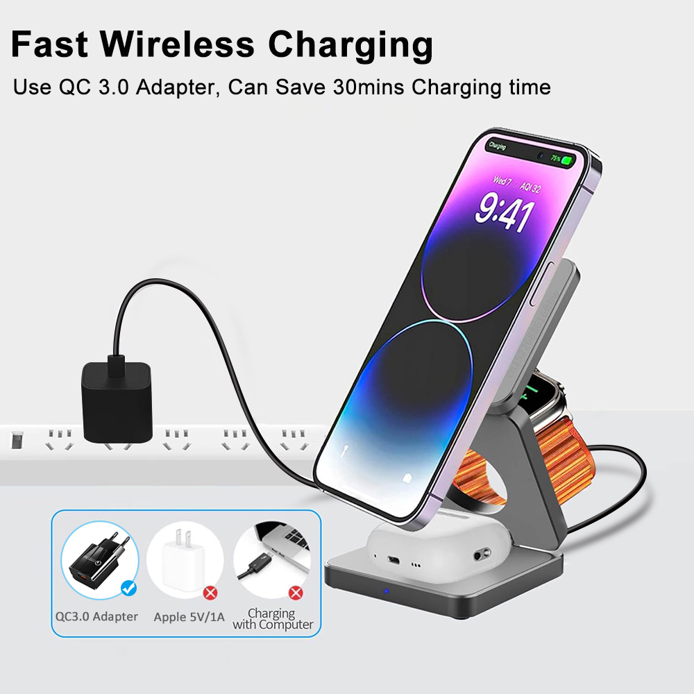 حامل شاحن لاسلكي مغناطيسي قابل - مراجعة Watch Charger Cable وسعره
