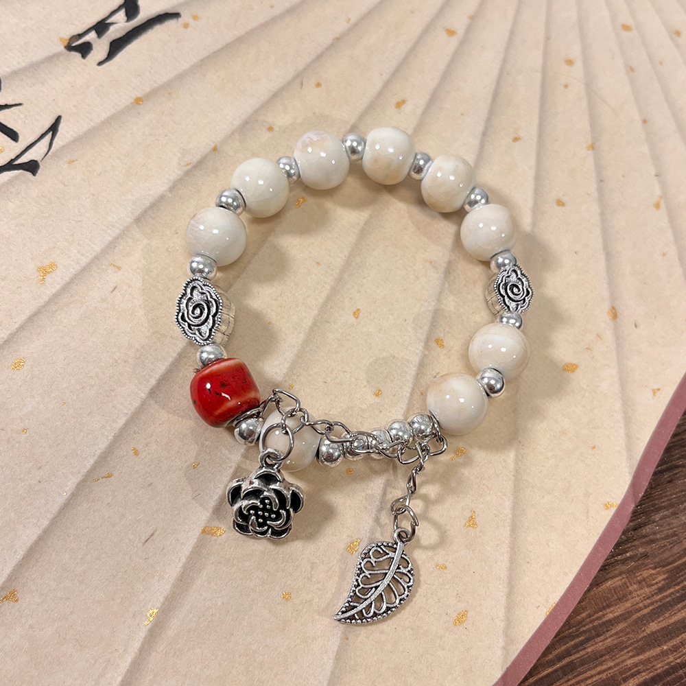 سوار خزفي بخرز على الطراز الصي - مراجعة Ceramic Link Bracelet وسعره