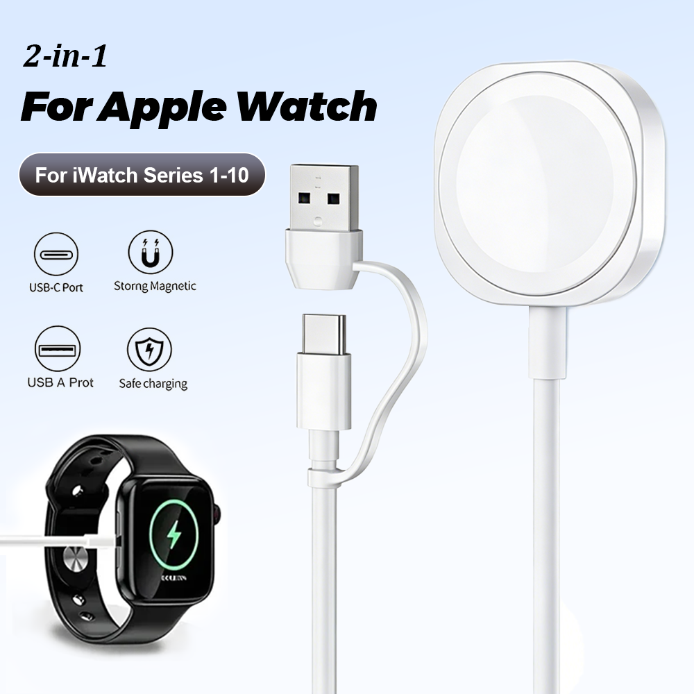 شاحن لاسلكي مغناطيسي 2 في 1 مع - مراجعة Watch Charger Cable وسعره