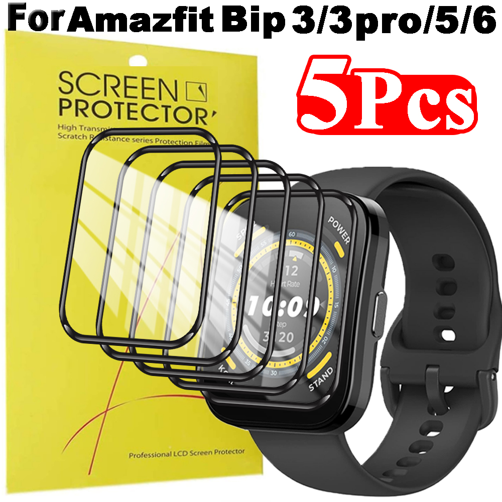 1-5 قطعة HD حامي الشاشة ل Huam - مراجعة Amazfit Smartwatch Accessories وسعره