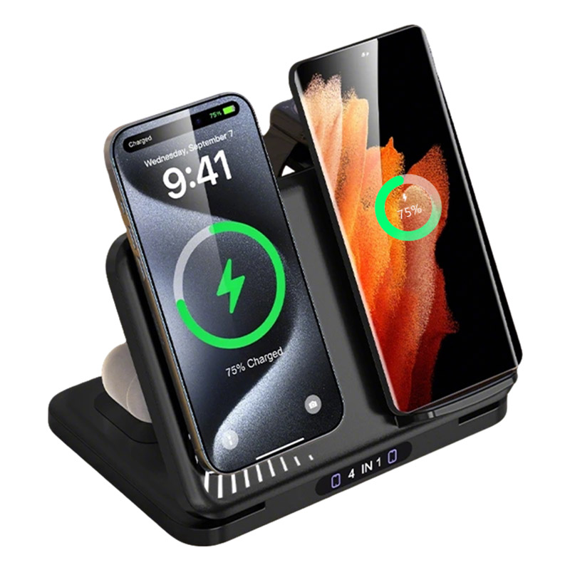 4 في 1 حامل شاحن لاسلكي مزدوج  - مراجعة Watch Charger Cable وسعره
