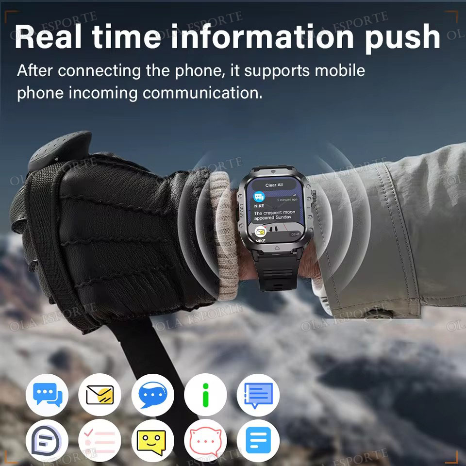 ساعة ذكية عسكرية جديدة للرجال  - مراجعة Smartwatch X12 وسعره