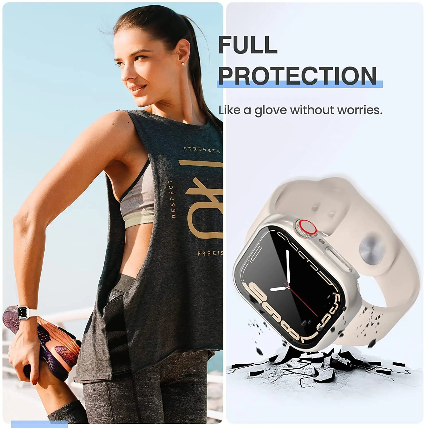 3 حزمة غطاء من الزجاج المقسى ل - مراجعة Smartwatch Band Accessories وسعره