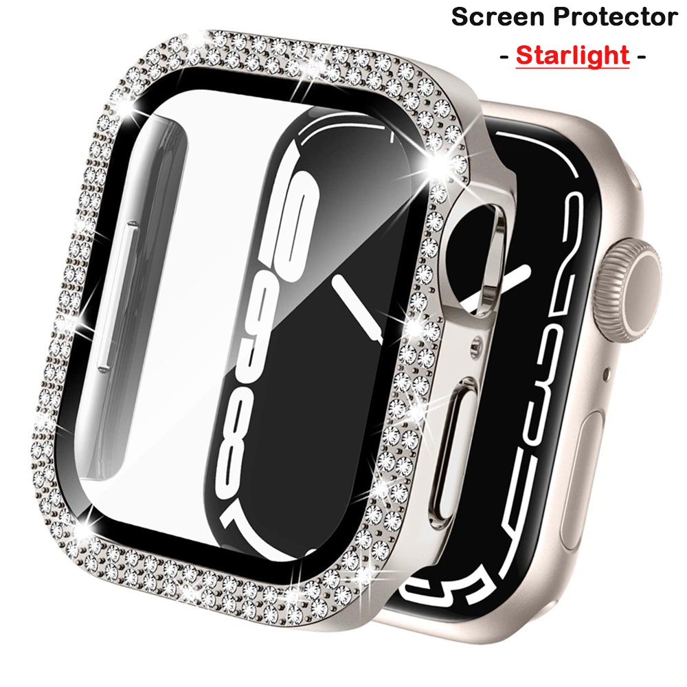 غطاء الماس لساعة أبل 45 مللي م - مراجعة Smartwatch Band Accessories وسعره