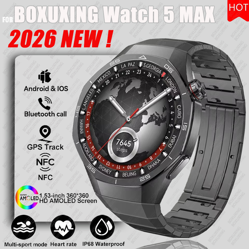 2026 جديد ساعة BOXUXING 5 ماكس - مراجعة Smartwatch Face وسعره