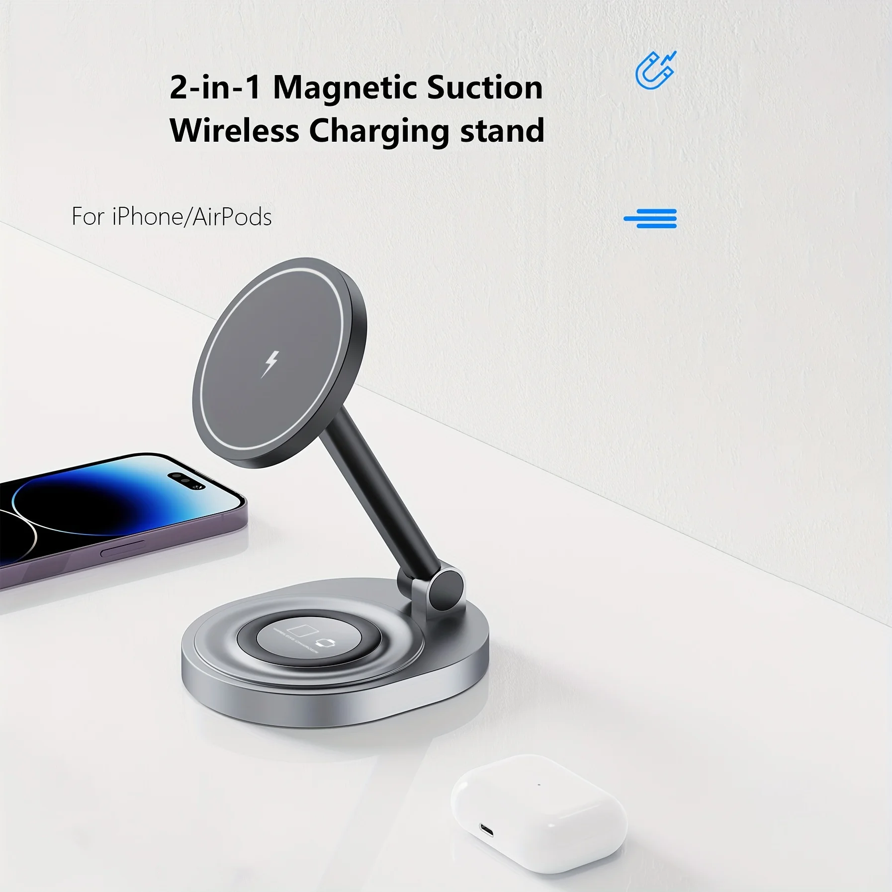2 في 1 شاحن لاسلكي مغناطيسي حا - مراجعة Watch Charger Cable وسعره