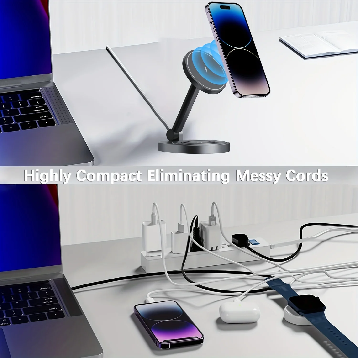 2 في 1 شاحن لاسلكي مغناطيسي حا - مراجعة Watch Charger Cable وسعره