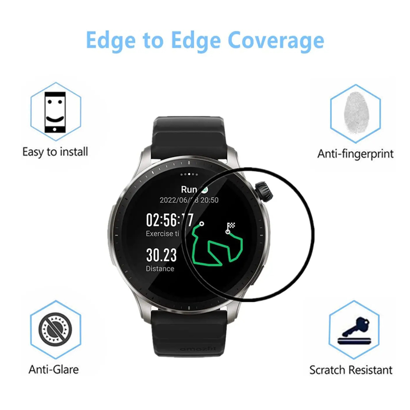 غشاء منحني عالي الدقة مضاد للخ - مراجعة Smartwatch Icon وسعره