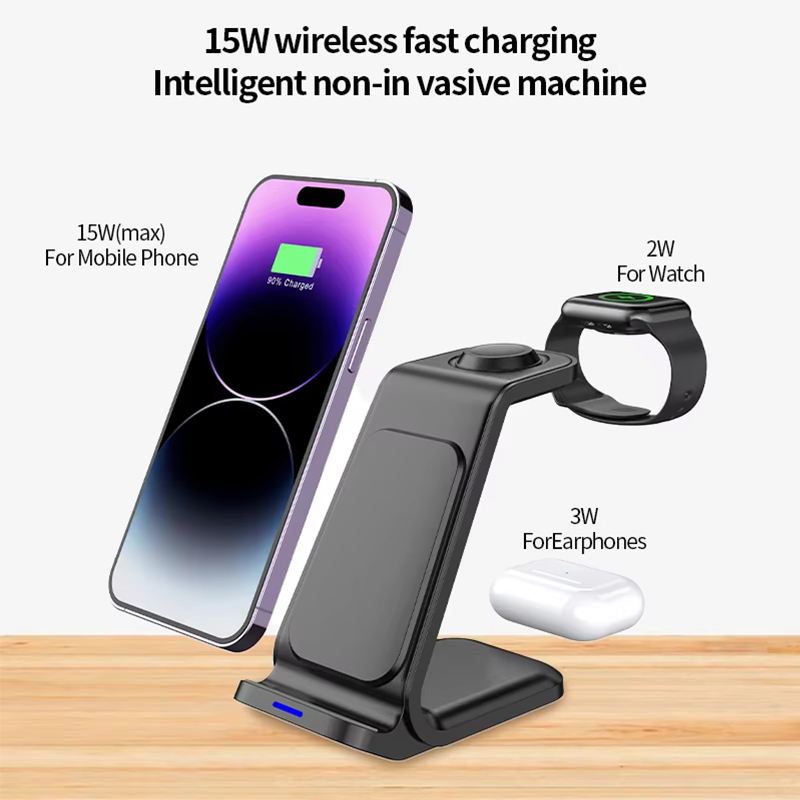 شاحن لاسلكي 3 في 1 بقوة 15 واط - مراجعة Watch Charger Cable وسعره